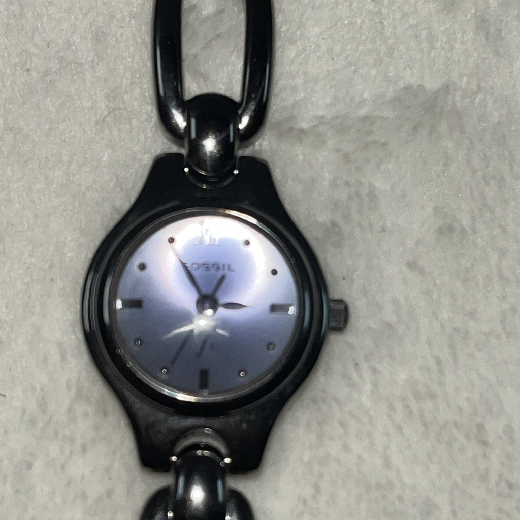 Fossil F2 Watch ES-9014 Womens Purple Dial Quartz Three Hands Analog