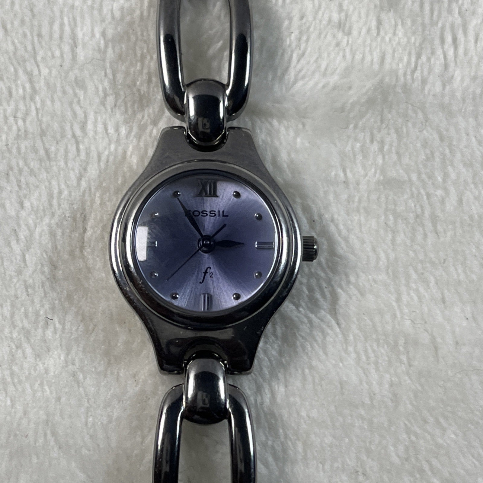 Fossil F2 Watch ES-9014 Womens Purple Dial Quartz Three Hands Analog