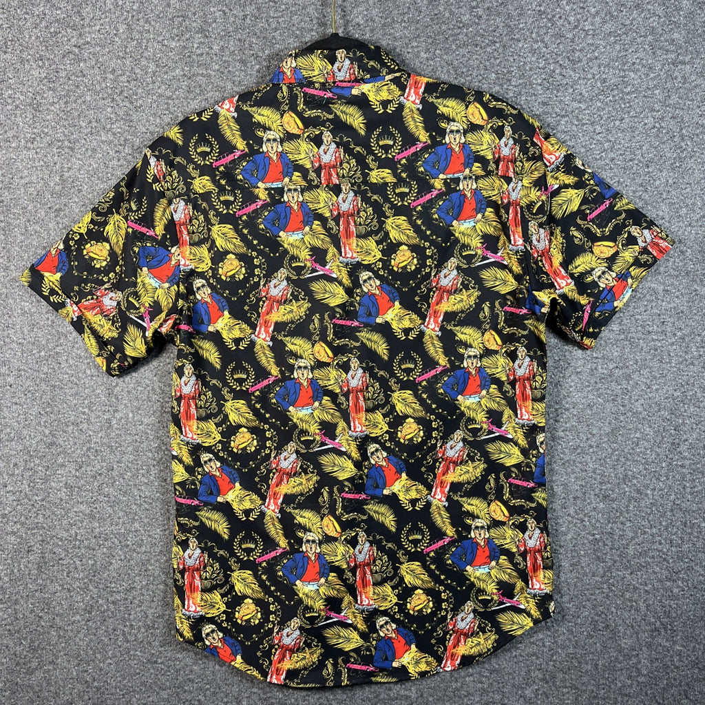RSVLTS WWE Legends Ric Flair "Nature Boy" short-sleeve button-down shirt M Mens 