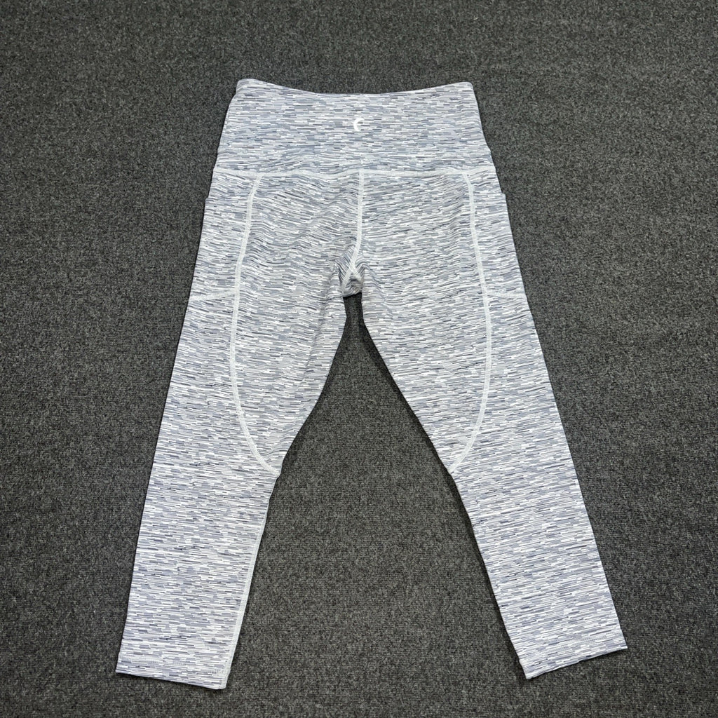 Zyia Active Level Light n Tight Capri Cropped Pockets gray leggings women's 6-8