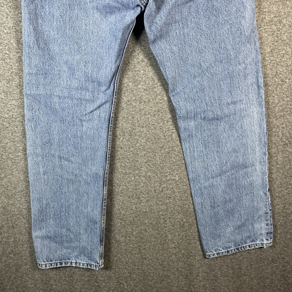 Levis 505  Mens Size 38x32 Relaxed Straight Fit Jeans Medium Blue Washed Denim