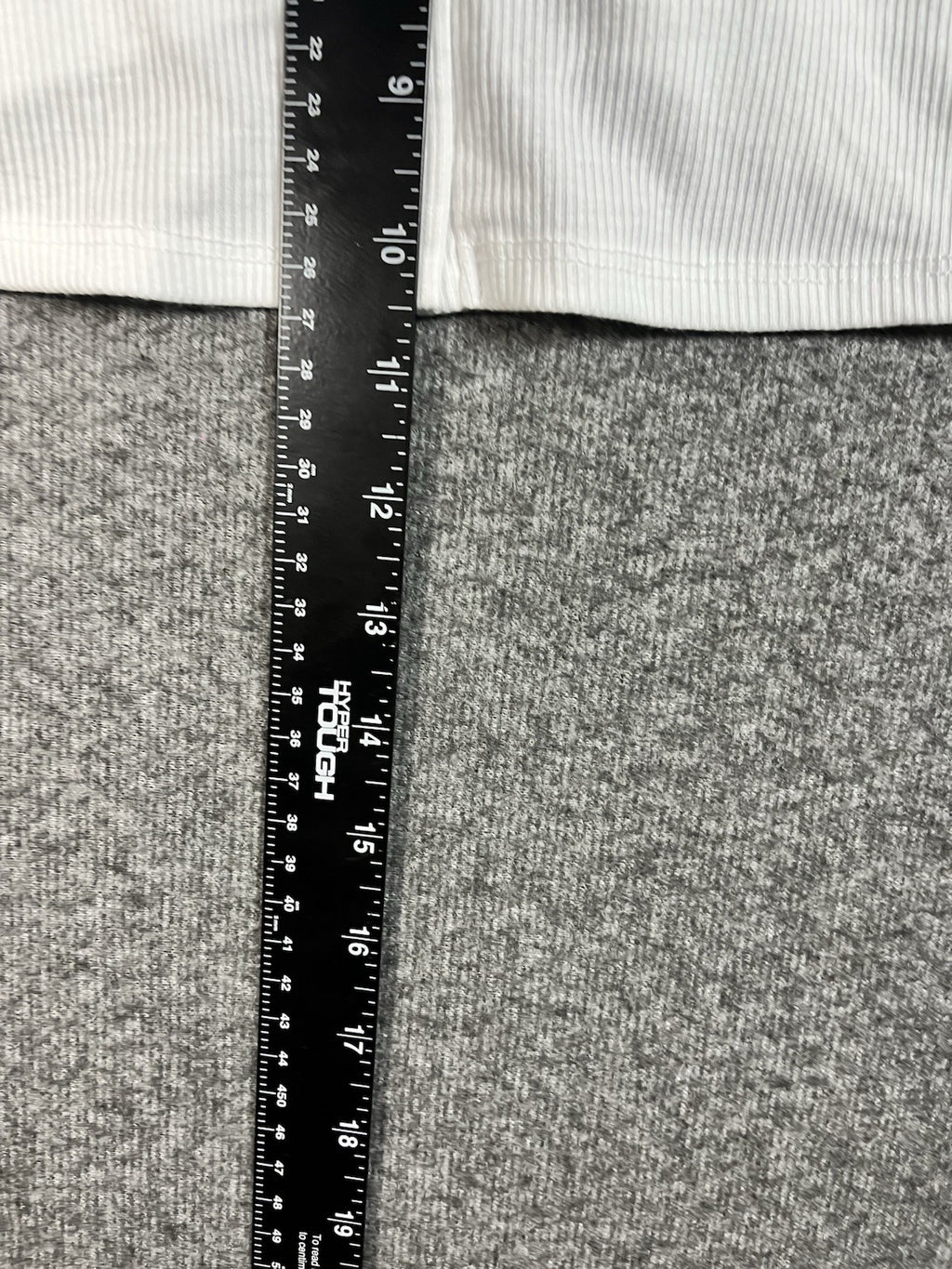 Bozzolo white long-sleeve ribbed crop top button-down front L Off Shoulder 