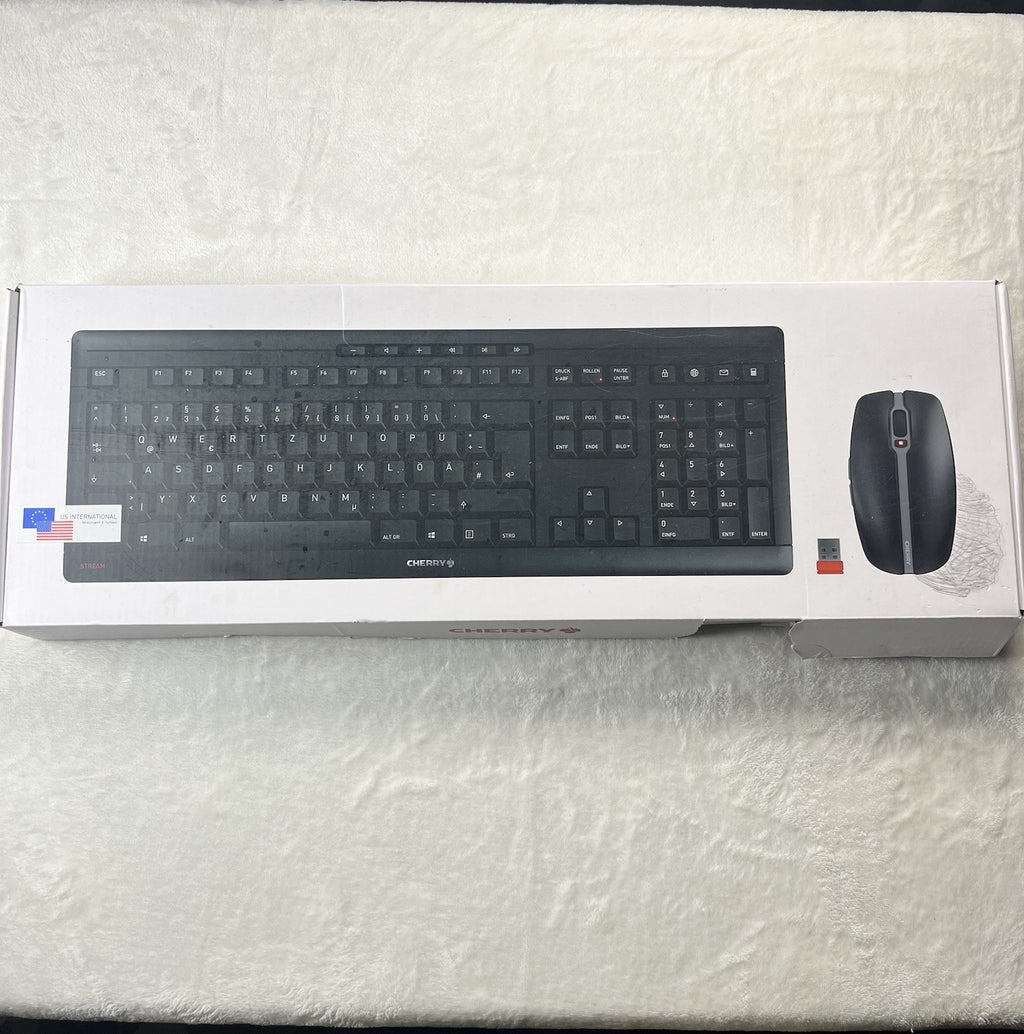 Open Box Cherry Stream Wireless Keyboard and Mouse Combo Black JD-8560US-2