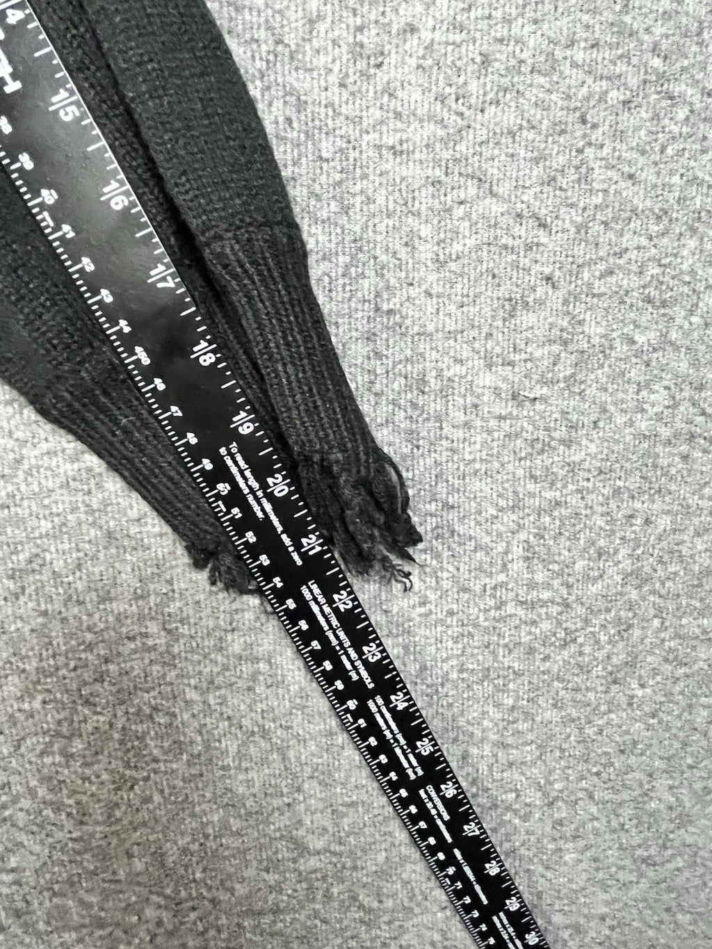 Black distressed knit sweater Unisex Long Sleeve 