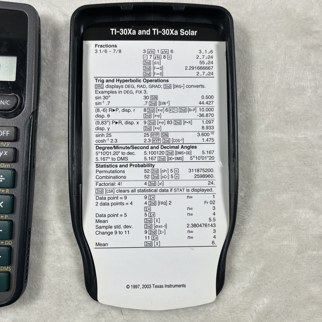 Texas Instruments TI-30Xa Scientific Calculator