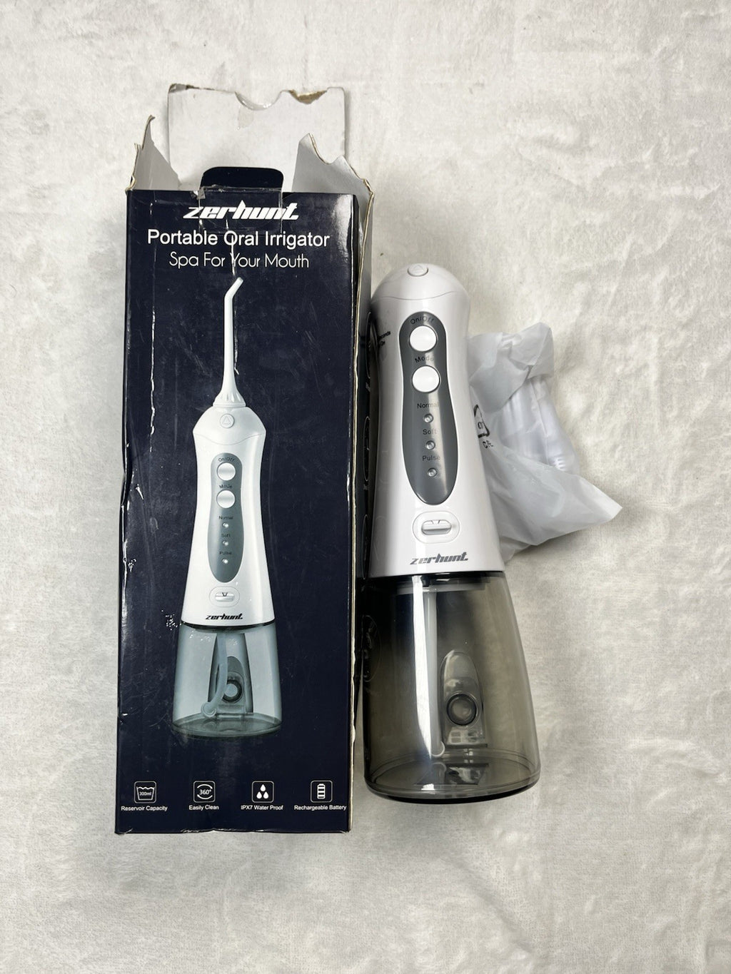 Cordless Water Flosser Dental Oral Irrigator Travel Teeth Floss Pick WHITE