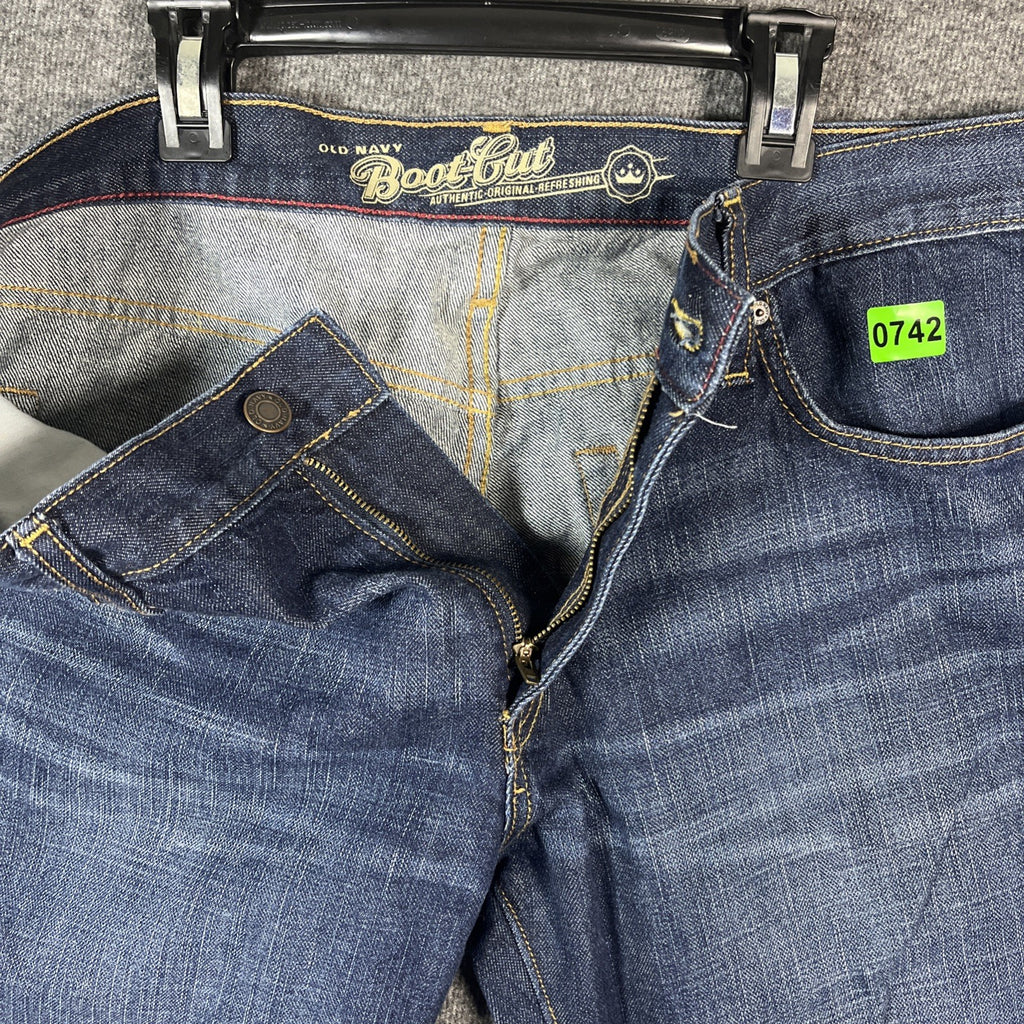 Old Navy boot cut blue denim jeans authentic original button fly men’s 33×30