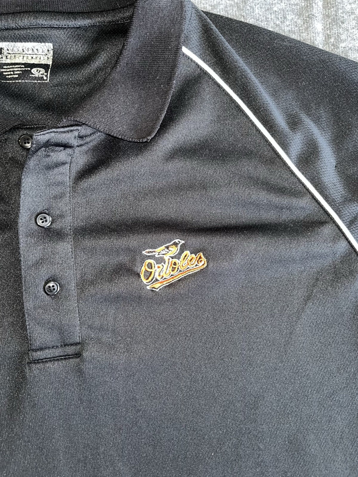 Baltimore Orioles Embroidered Logo Black Men’s Polo Shirt 