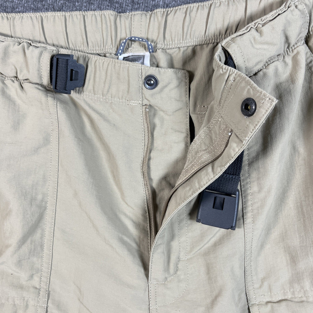 The North Face Tan Belted Nylon Convertible Hiking Cargo Pants/Short Men Size XL