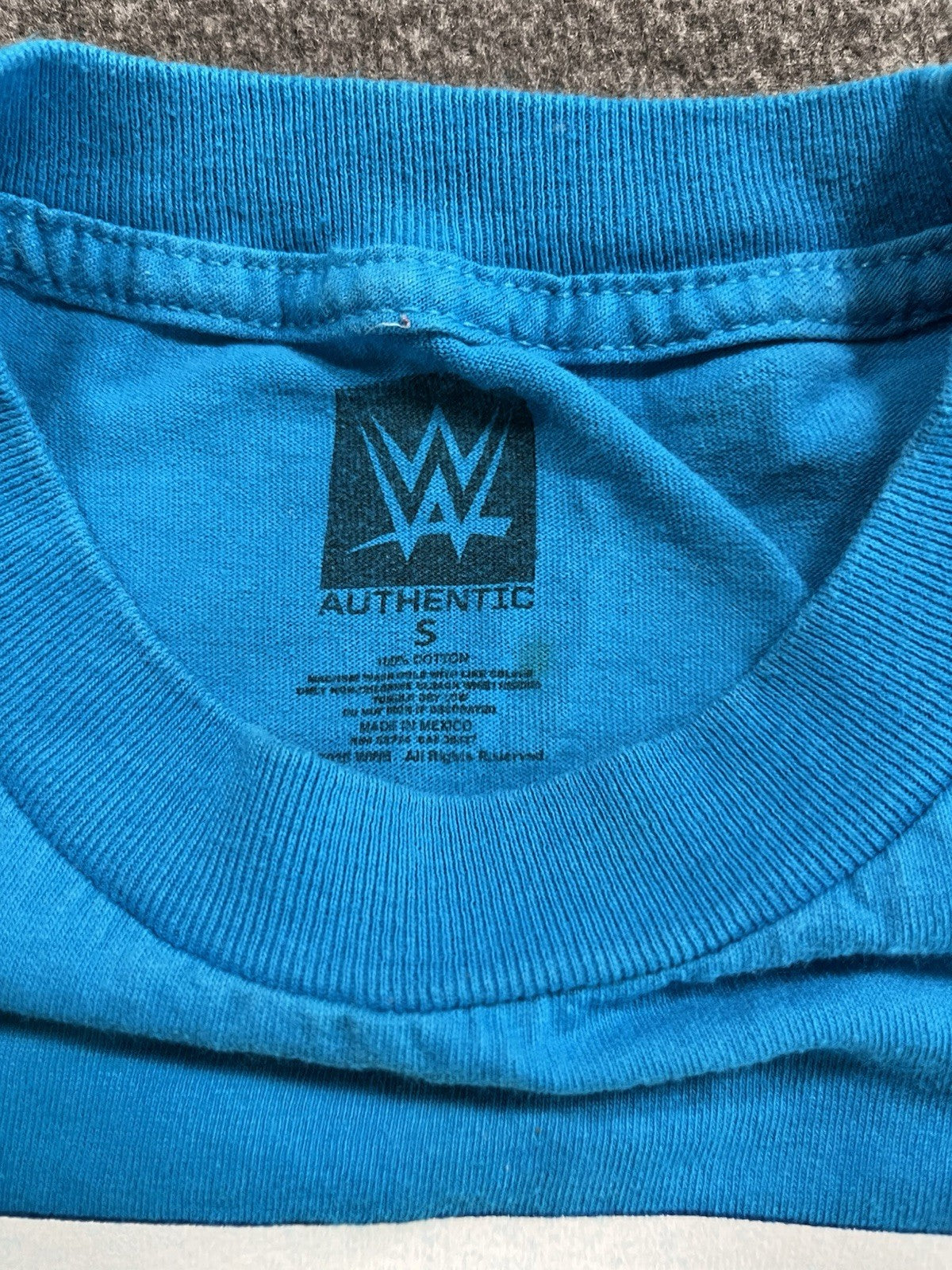WWE John Cena T-Shirt Men Small Teal Blue Hustle Loyalty Respect Wrestling Logo