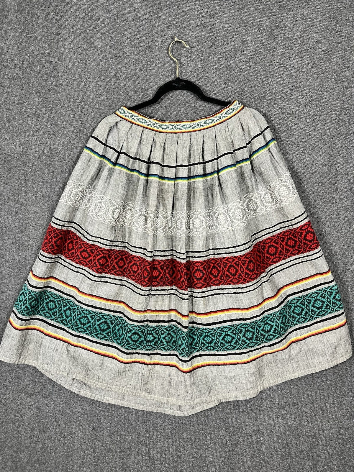 Vintage Seminole Native American Handmade Patchwork Skirt