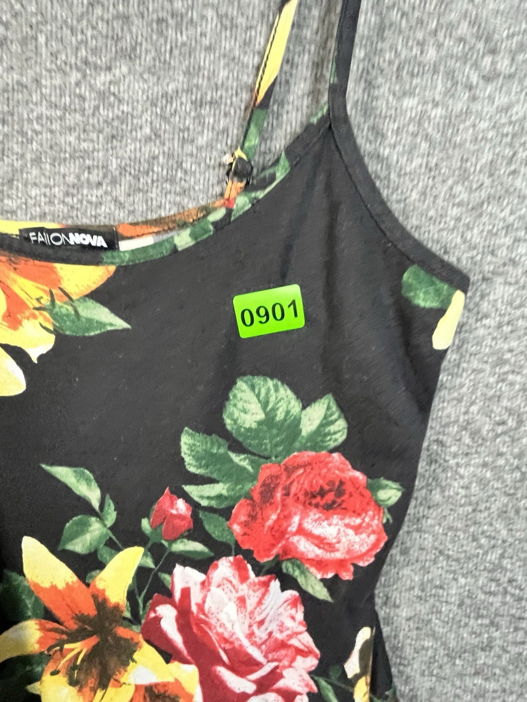 Fashion Nova floral print bodycon midi dress M 
