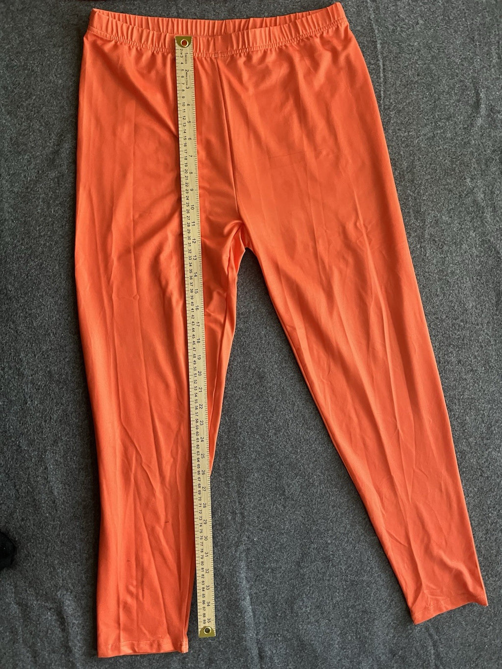EMERY ROSE 2pcs Women's Fleece Loose Long Sleeve Shirt Set Orange XL Pants 