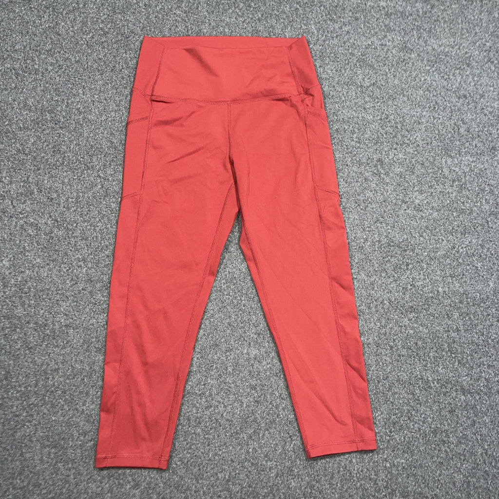 Zyia Active Cropped Burnt orange Cropped Leggings Media pockets Size 6-8
