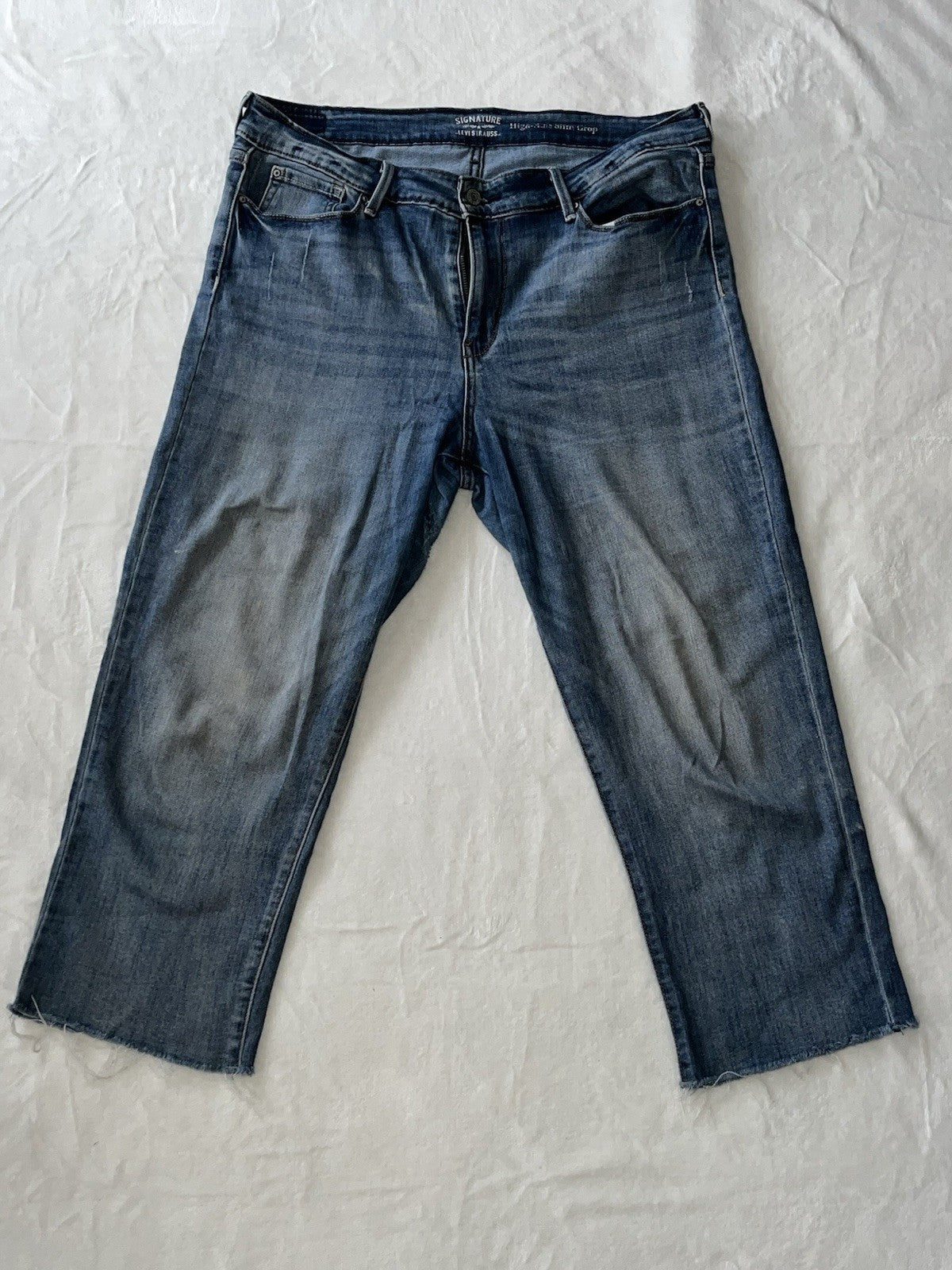 Levi’s Jeans Womens High Rise Slim Cropped Size XL Blue Denim 