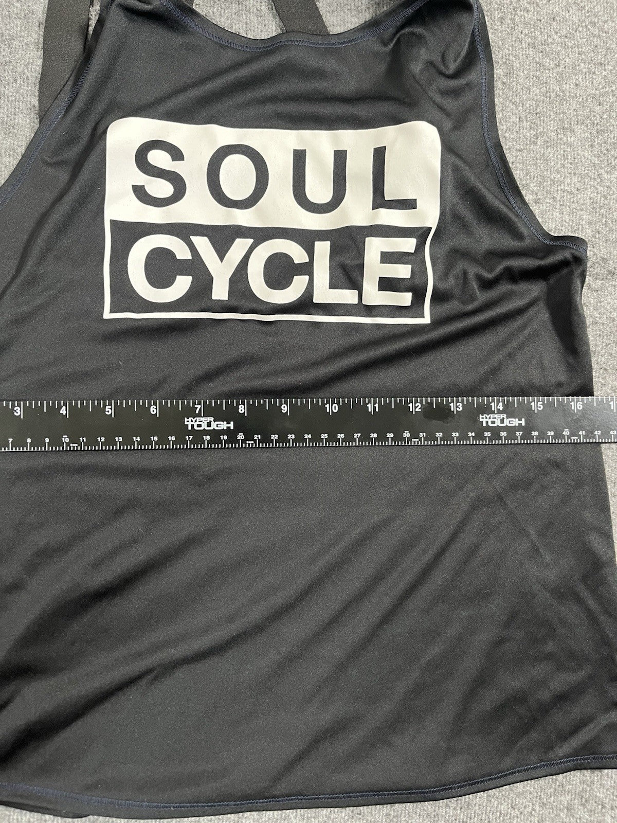 Soul Cycle Tank Women's Size Large Black White Sleeveless Racerback Top Stretch