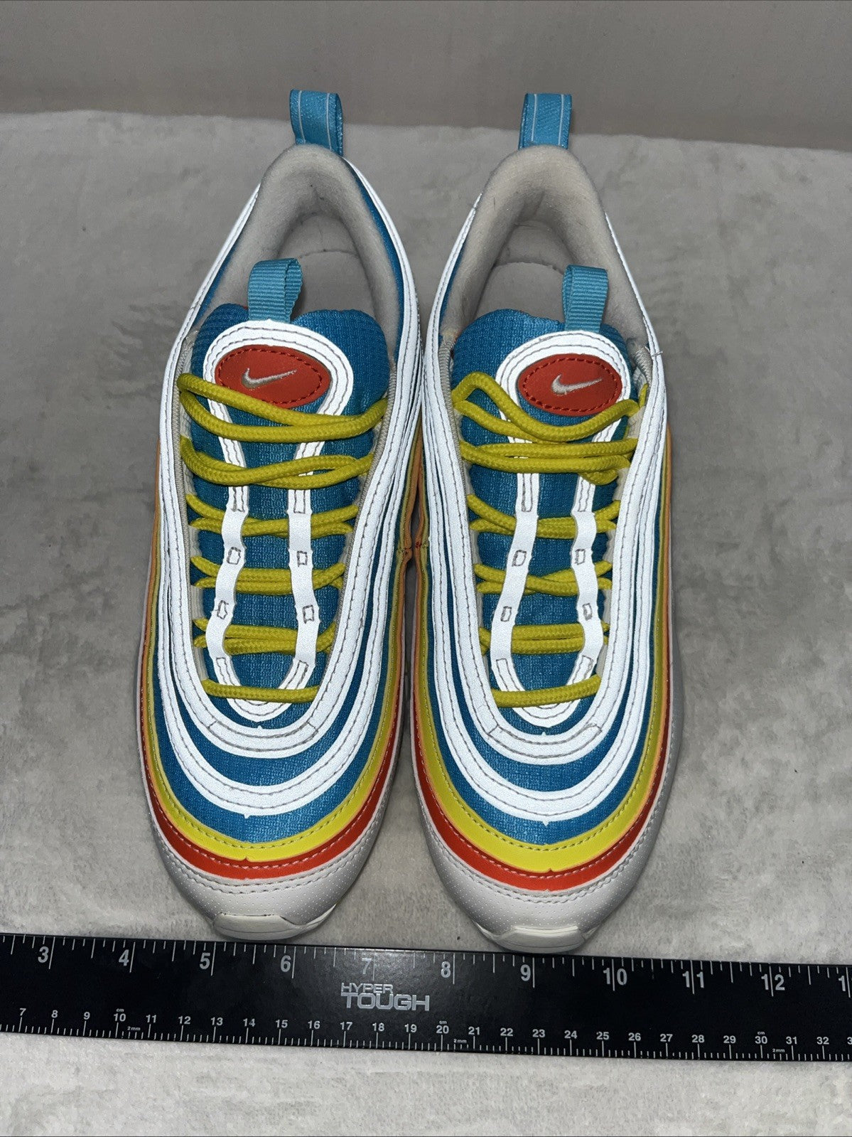 Nike Air max 97 Summer Pack Youth Size 4Y Green Yellow Blue Red White Good Cond