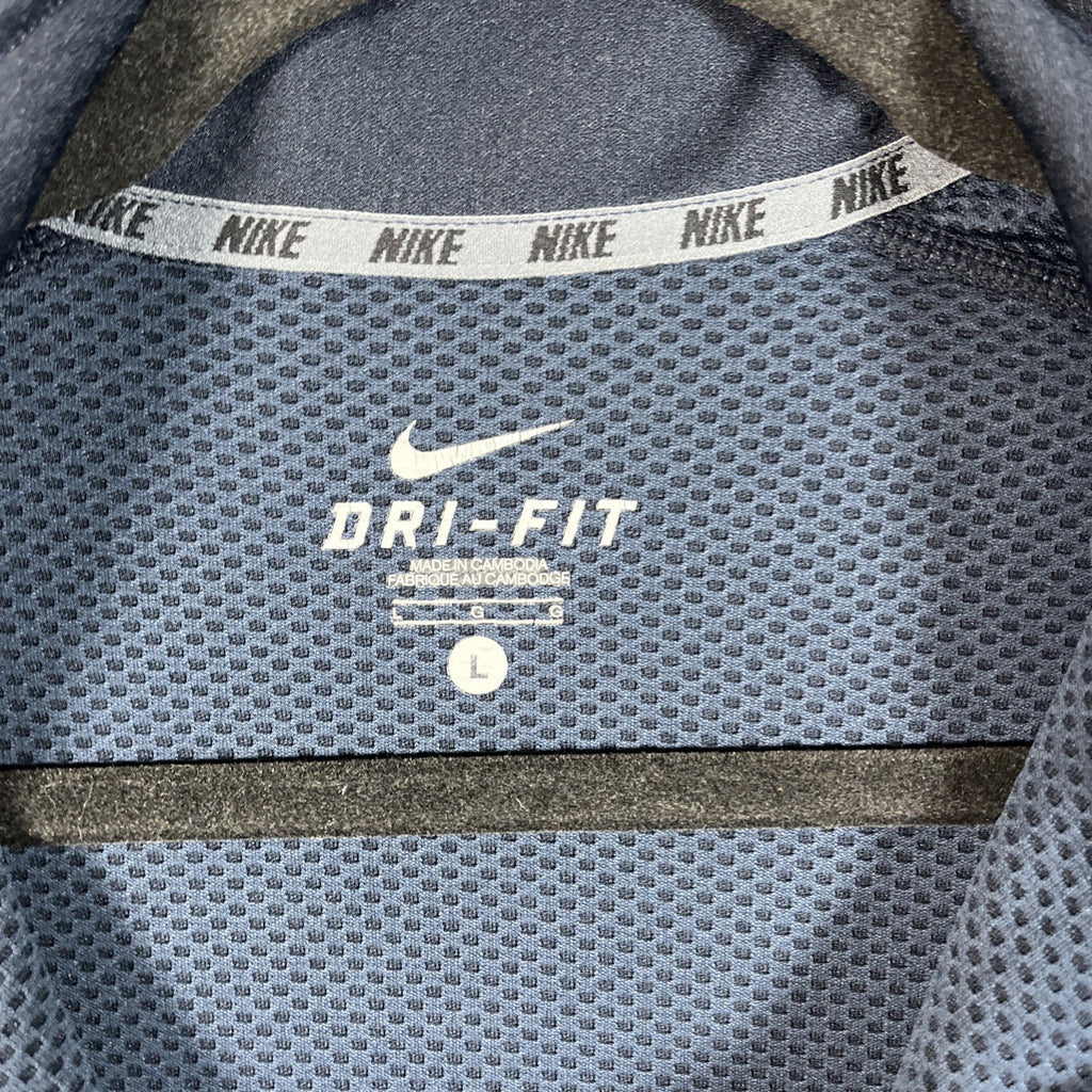 Nike 1/4 Zip Pullover Sweatshirt Dri-Fit Long Sleeve Men's Size Large Blue 10005