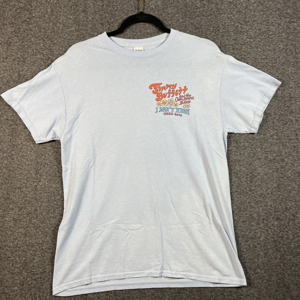 Jimmy Buffet and The Coral Reefer I Don’t Know Tour 2016 T Shirt M Men’s Blue 