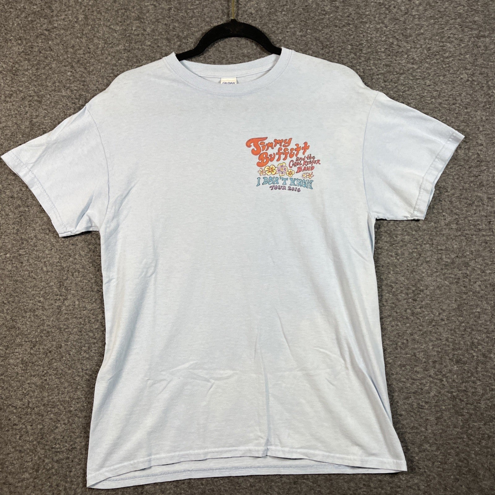 Jimmy Buffet and The Coral Reefer I Don’t Know Tour 2016 T Shirt M Men’s Blue 