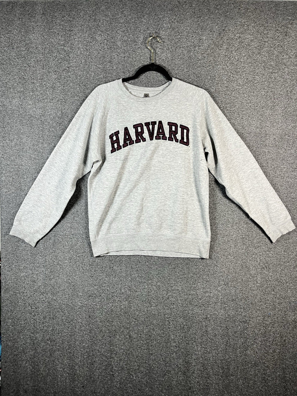 Vintage Harvard Sweat Shirt Long sleeve Gray M Pullover Crew Neck Fleece Lined
