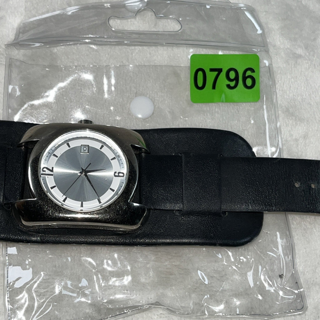 Wilson’s leather vintage black/silver genuine leather adjustable watch