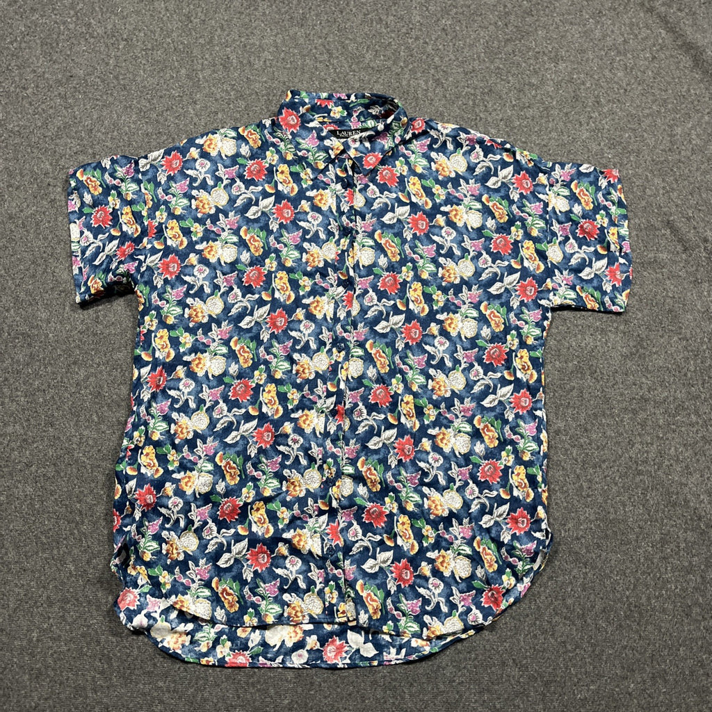 Polo Ralph Lauren Floral Print Polo Shirt Size Medium
