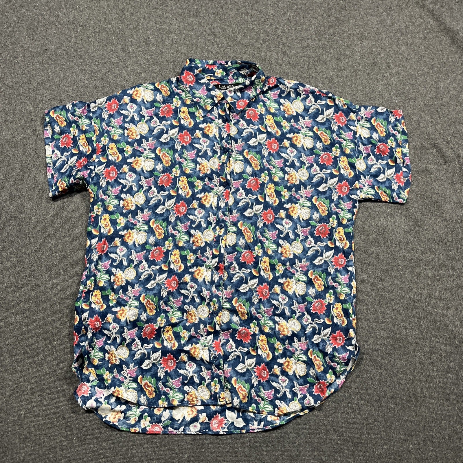 Polo Ralph Lauren Floral Print Polo Shirt Size Medium