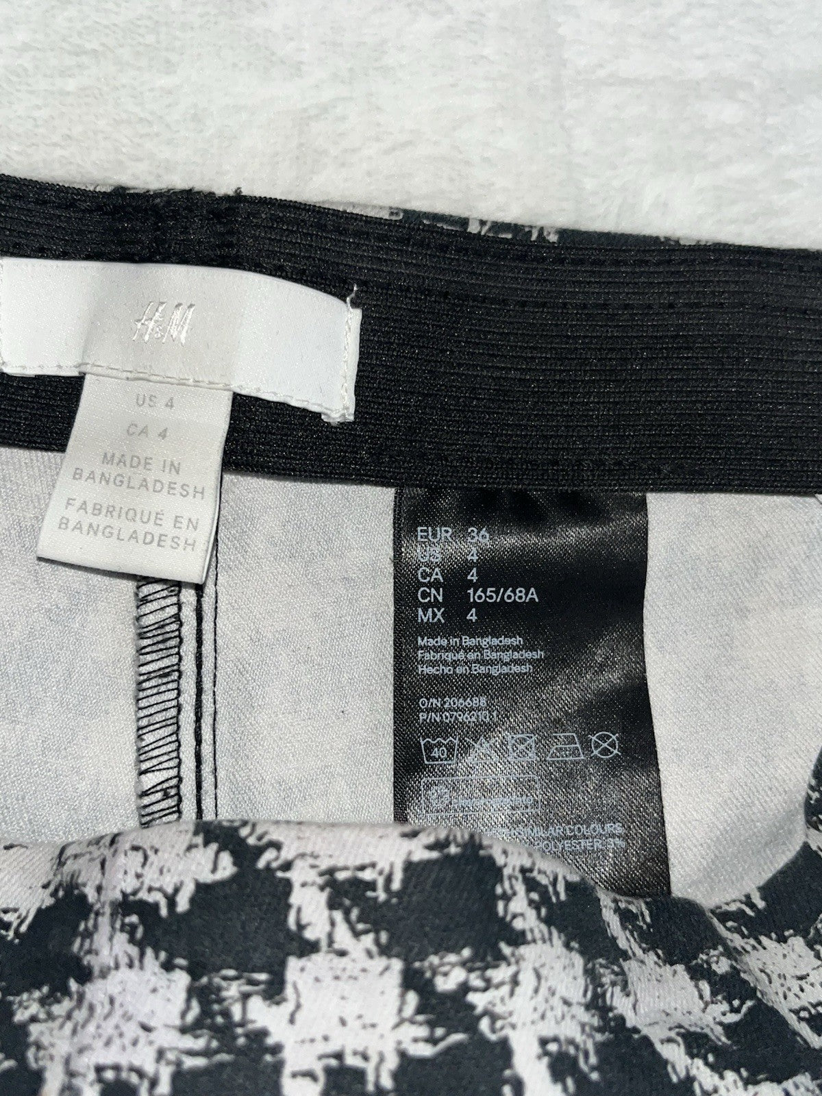 H&M Hounds Tooth Pull On Pants Women’s Size 4 Small 