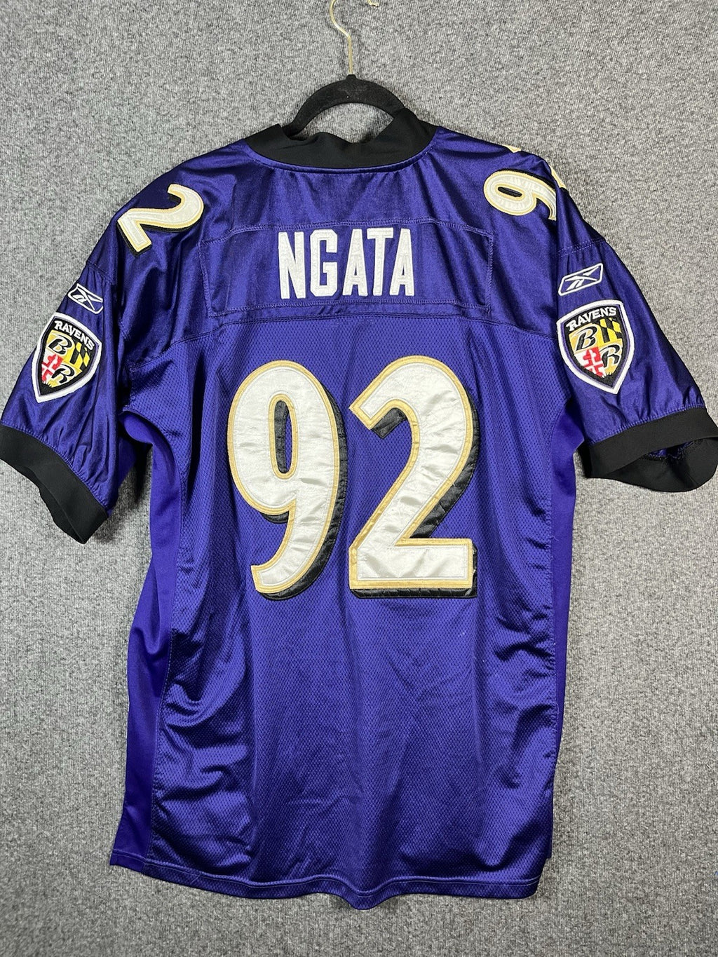 Haloti Ngata #92 Baltimore Ravens Purple Reebok On Field Jersey Size 52 Stitched