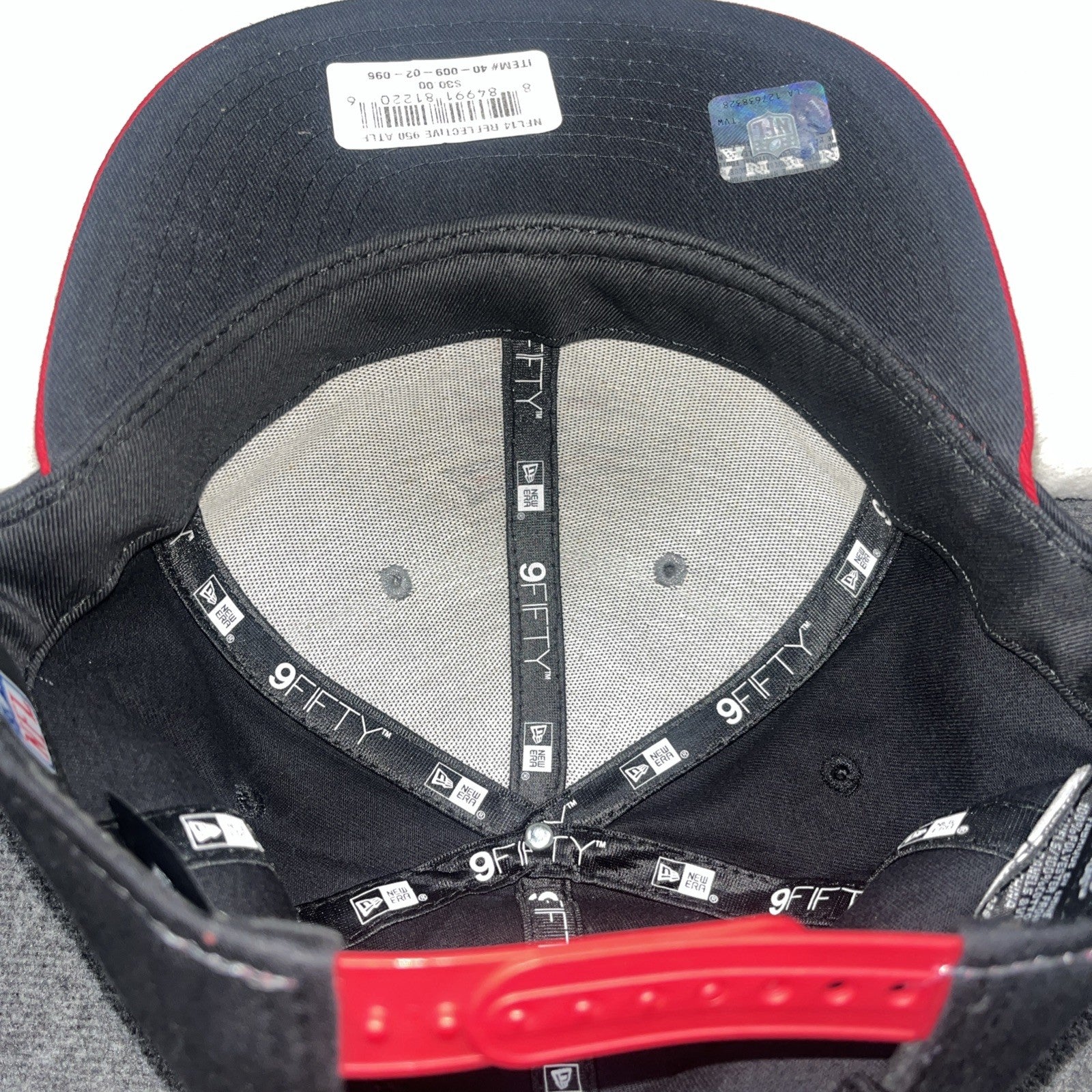 Atlanta Falcons 9Fifty Snapback Hat Cap NFL Red Black Gray Team Headwear MED-LG