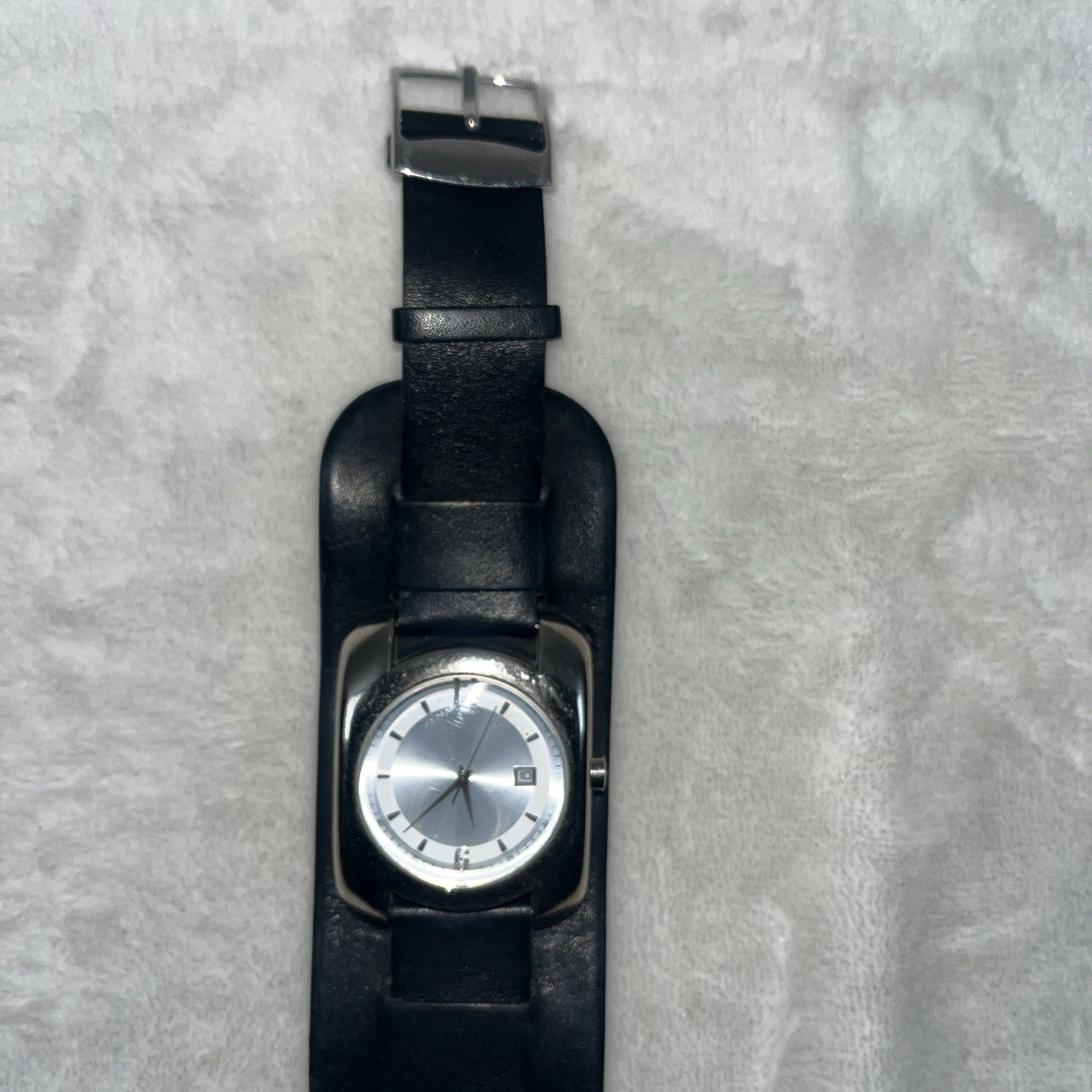 Wilson’s leather vintage black/silver genuine leather adjustable watch