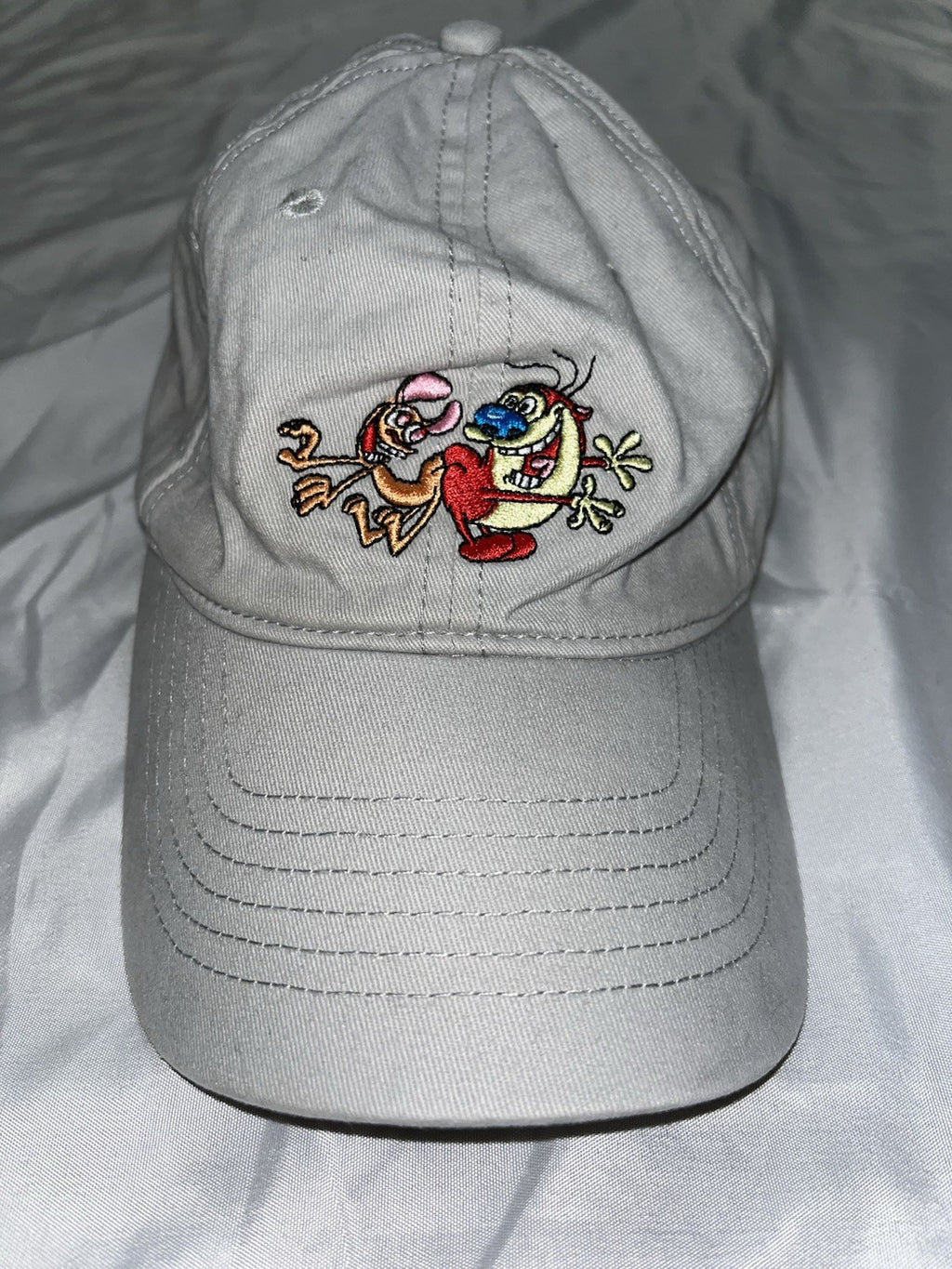 Nickelodeon REN And Stimpy Adjustable Hat One Size Retro Gray