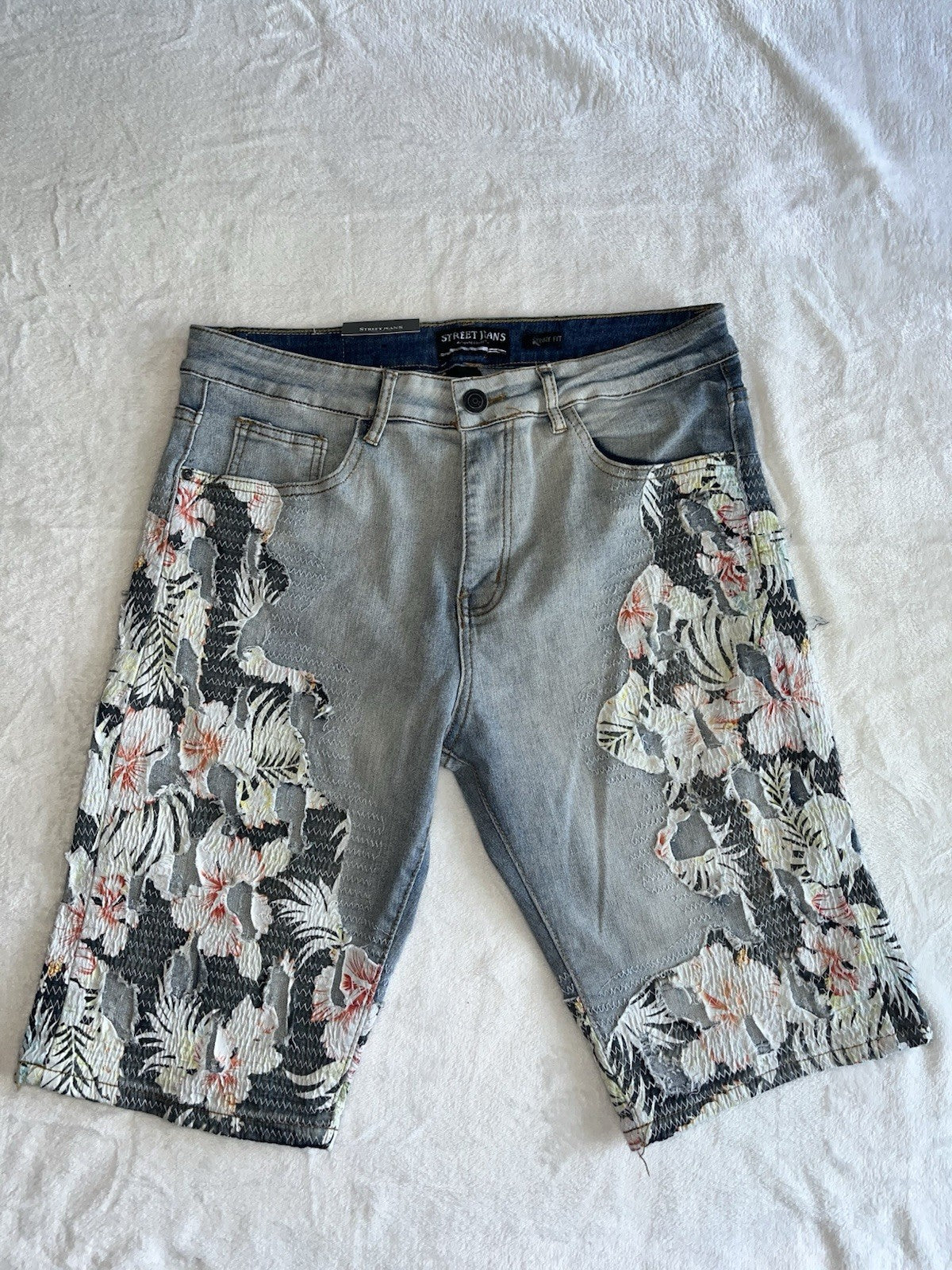 Street Jeans men's denim shorts Floral Design 34 