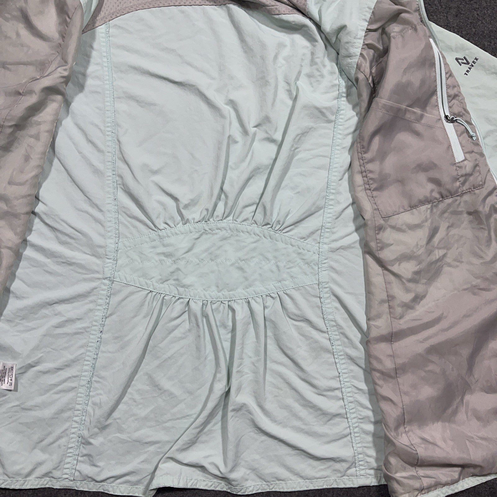 Eddie Bauer Travex Jacket Womens Seafoam Green  2XL Full Zip Windbreaker Coat