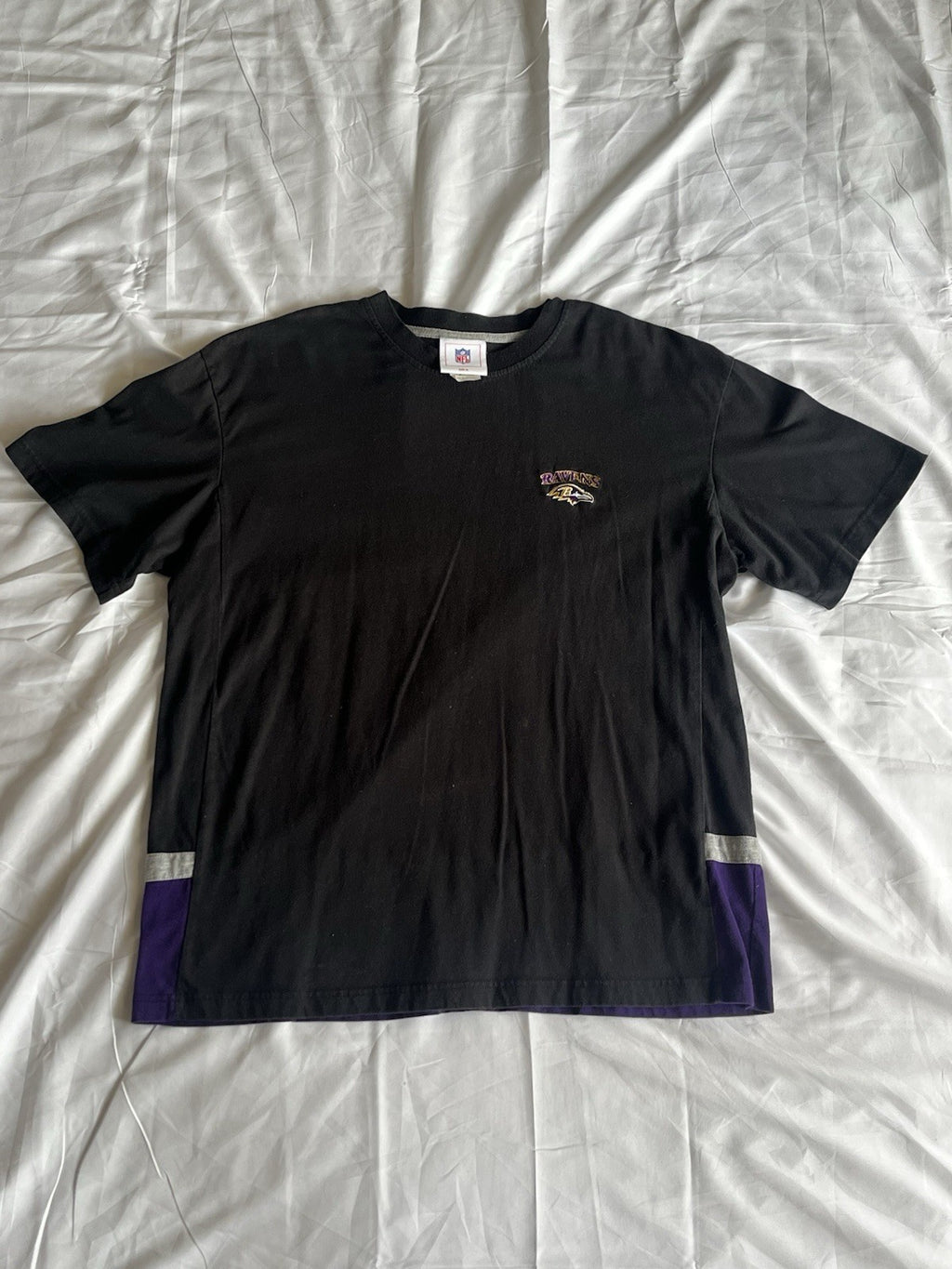 Baltimore Ravens Sports T Shirt Men’s Cotton Black Purple Size XL