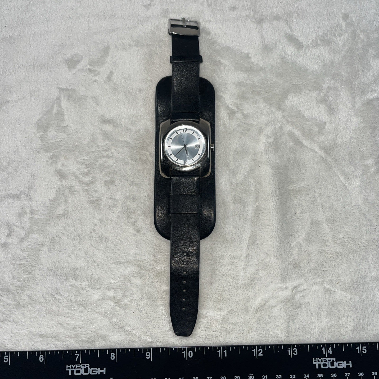 Wilson’s leather vintage black/silver genuine leather adjustable watch
