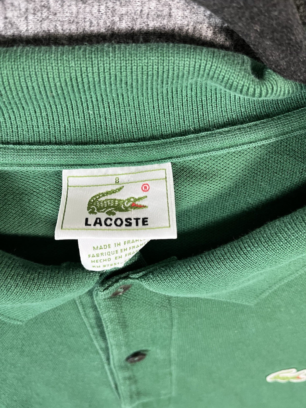 LACOSTE LIVE Size 8 XL Green Short Sleeve Mens Golf Casual Polo Shirt Cotton