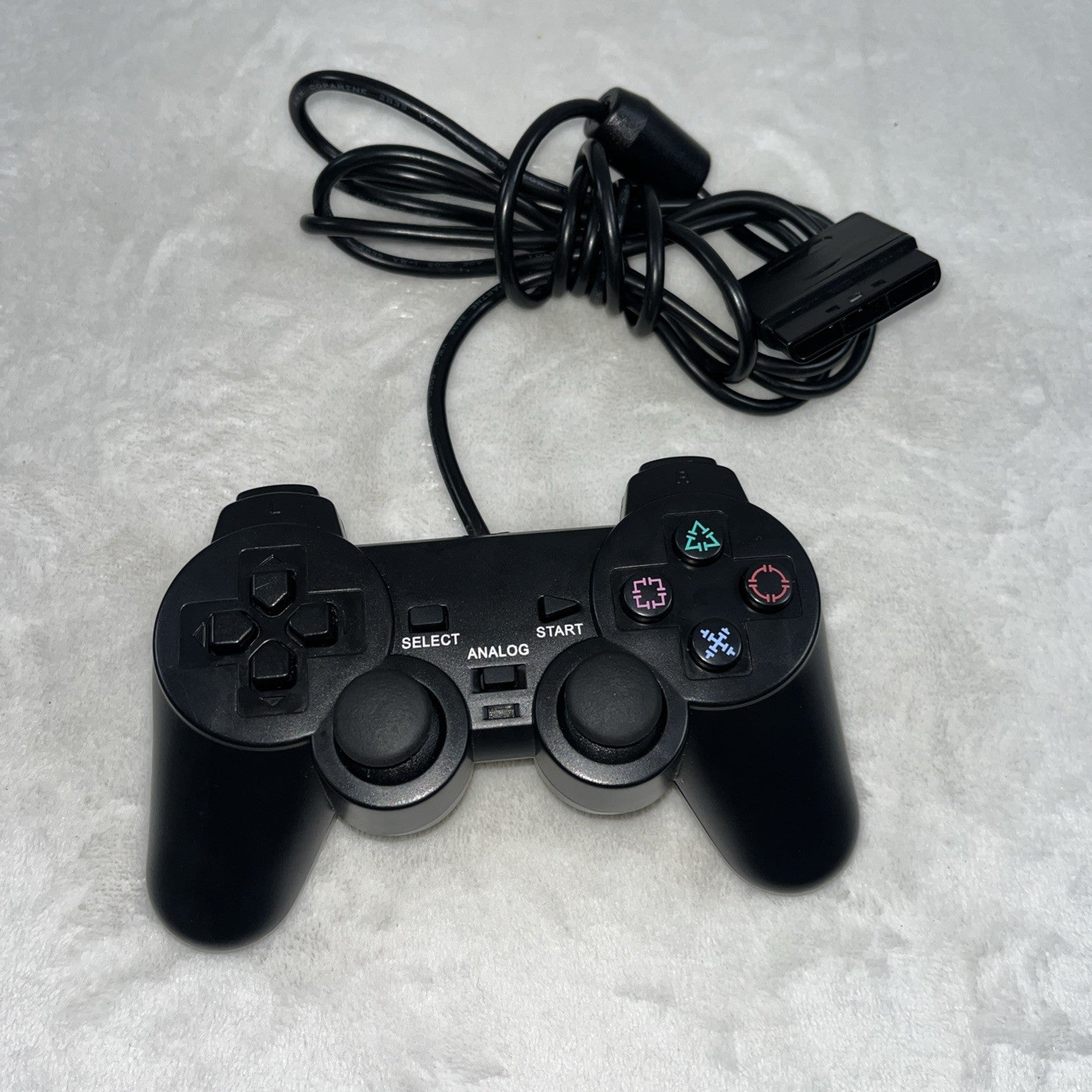 PS2 Controller Compatible with Sony Playstation 2 & Ps1 / Psone, Black Untested