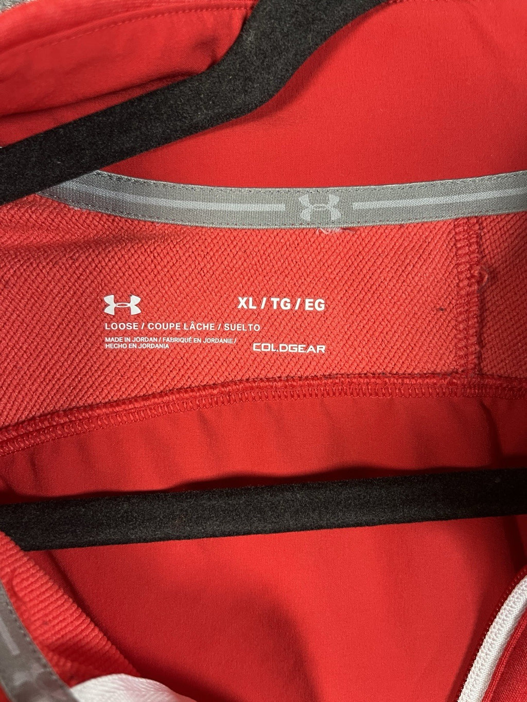 Under Armour Men's Qualifier Hybrid 1/4 Zip Long Sleeve in red XL Cold gear 