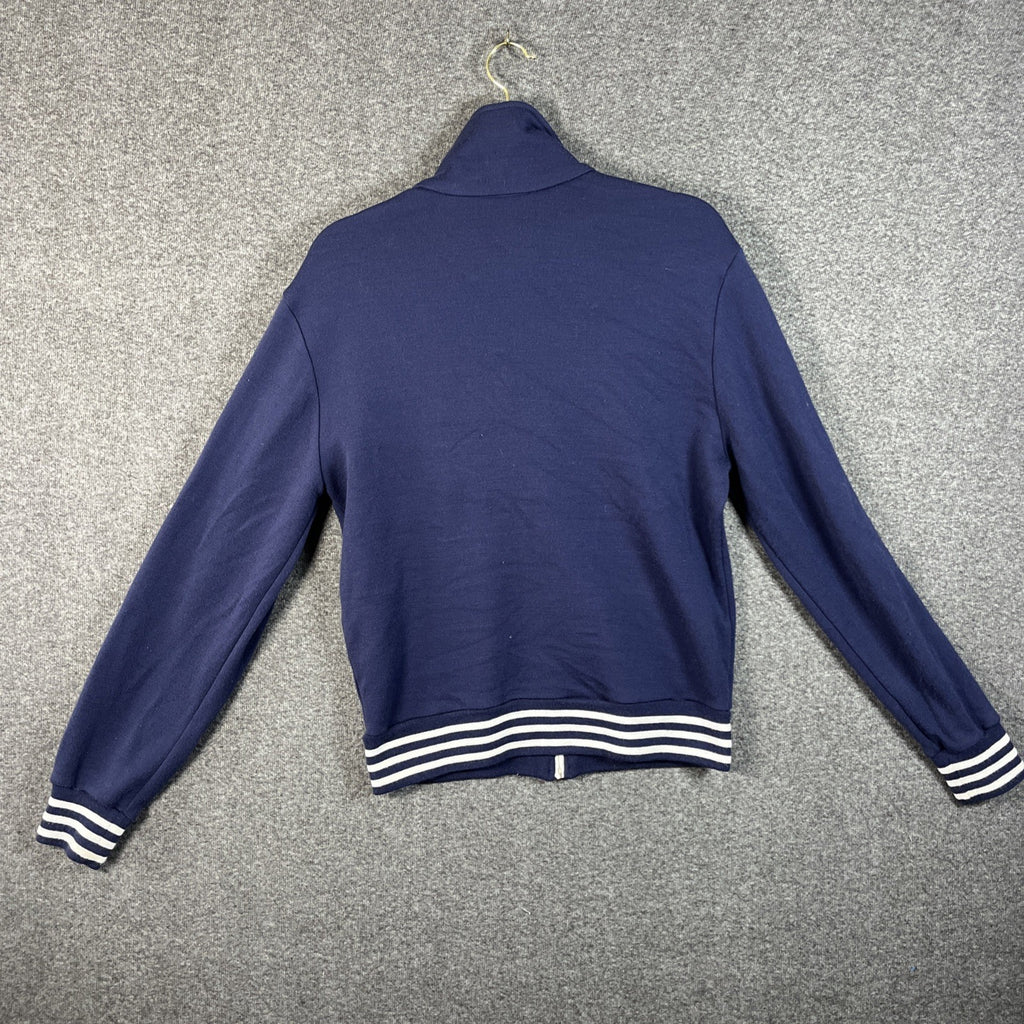 Vintage White Stag tennis sweater zip up two pockets blue medium men’s
