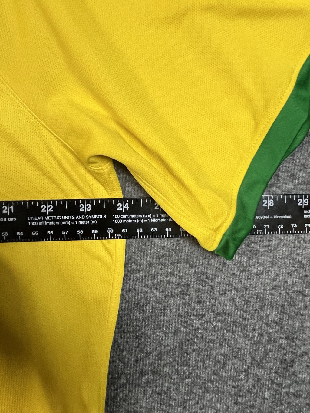 VTG Nike Brazil Nation Football Team PELE number 10 Jersey 2XL Dri Fit Yellow 