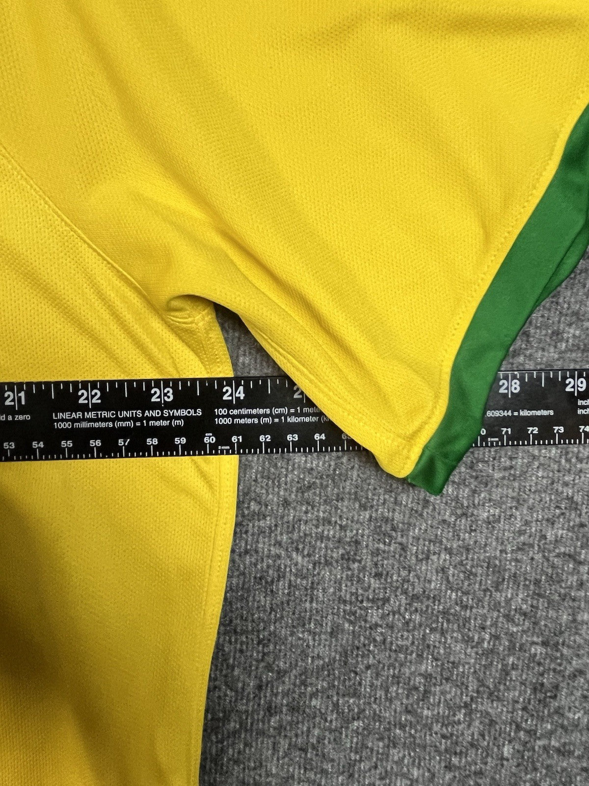 VTG Nike Brazil Nation Football Team PELE number 10 Jersey 2XL Dri Fit Yellow 