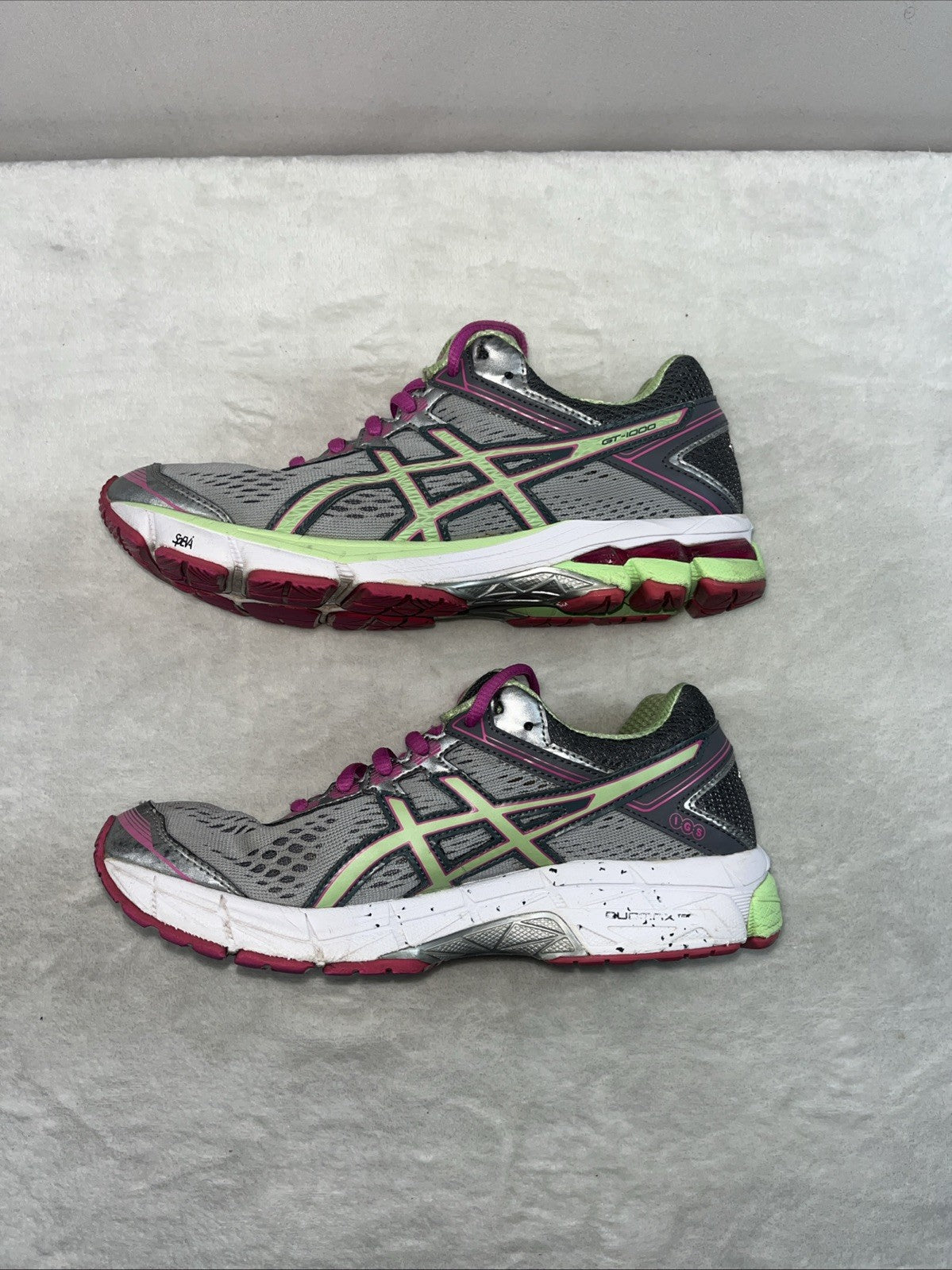 Size 7 - ASICS GT 1000 4 Silver Pistachio Pink W