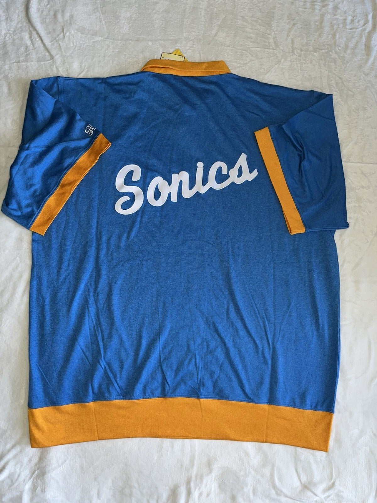 Stall & Dean Seattle Sonics Vintage Warm Up Shirt Jersey Men5XL Blue Basketball