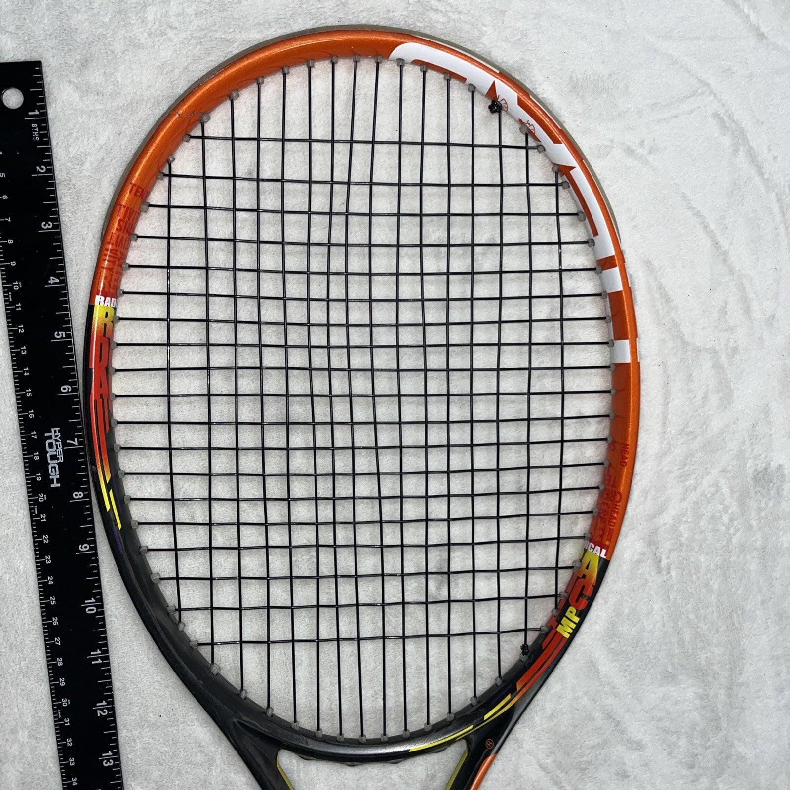 Head Radical Mp Graphene Tennis Racquet Orange Black Rubber Handle Lightweight 