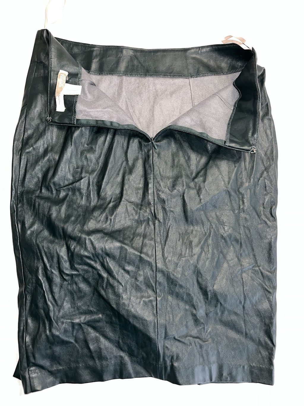 Missguided Faux Leather wrap midi Short Skirt Slit Green Women’s Small