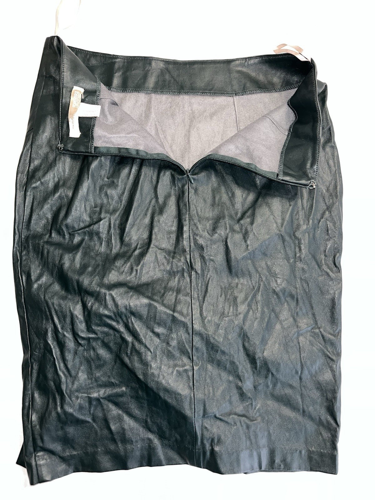 Missguided Faux Leather wrap midi Short Skirt Slit Green Women’s Small