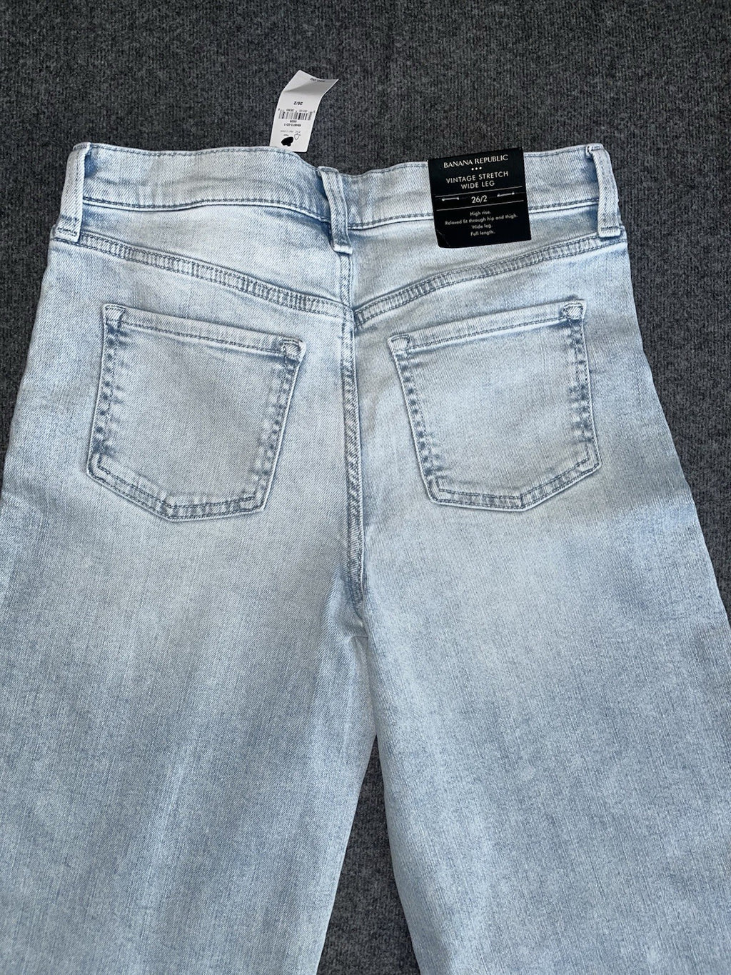 Banana Republic High-Rise Wide Leg Jeans Women’s 26/2 Stone Washed NWTs
