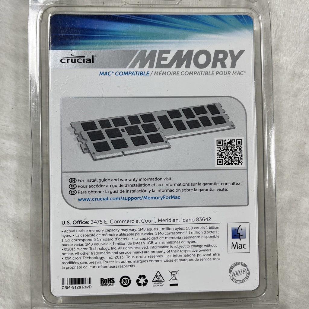 Crucial by Micron Apple Mac Compatible Memory 8 GB (4GB x 2) Kit NEW